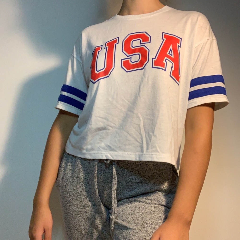USA crop top from target (modernlux)